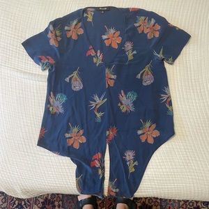 Madewell Silk Floral Top